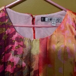 Jennifer Lopez Vibrant Watercolor Sleeveless Dress(Sz4)